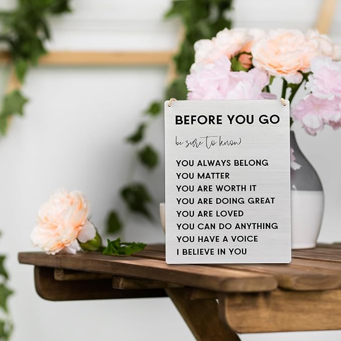 Ryeolo Positive Affirmations Wall Decor, Inspirational Wood Signs Wall Hanging for Classroom Kids Room Decor, Positive Affirmations for Kids, 7.8x10.2 Inches Wall Pediments