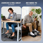 Under Desk Elliptical Machine for Senior Mini Elliptical Leg Exerciser with Remote Quiet Portable Electric Seated Foot Pedal Exerciser for Home Office