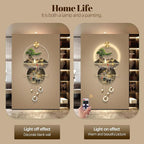 LED Light Art Wall Decor, Modern Home Decor Wall Sculpture with Lights, Walls Art Decorations Lamp, Walls Arts Decors Sculptures Large, Plug-in Power Supply, Gold C, 23x53IN