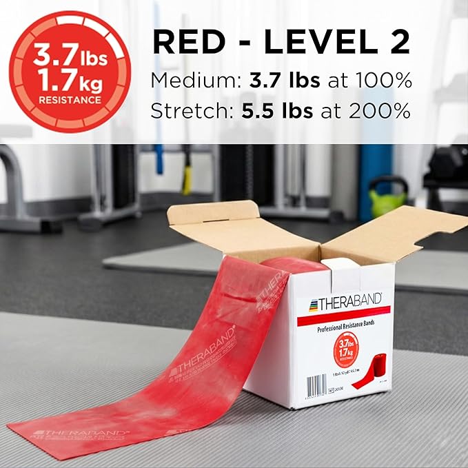 THERABAND Resistance Band, Special Heavy, 50-Yard Roll, Elastic Band for Exercise