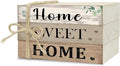 Mini Decorative Books For Home Decor, Small Wood Book Stack For Table Decor, Home Sweet Home decoration Books For Living Room Bookshelf, Farmhouse Stacked Books decoration（L49)