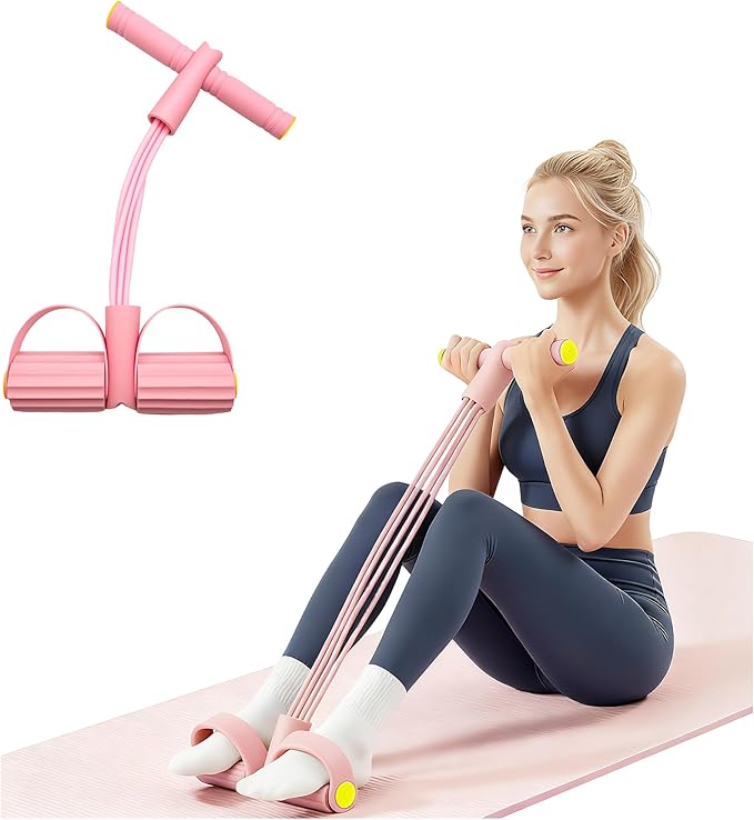 Multifunctional Pedal Resistance Band with Handle,4/6/8 Tubes for All Weights,Upgrade Heavy-Duty TPE Tubes with 300% Stretch for Full Body Workouts.