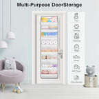 SLEEPING LAMB Over The Door Shoe Organizer for Closet, Kids Sneaker Storage for Hanging Shoe Rack for Door with Large Deep Pockets for Toddler, Girl, Baby Room Decor, White