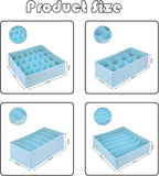 Dresser Drawer Organizer 8 Pack Clothes Underwear Sock Storage Dark Gray Drawer Dividers Blue Foldable Closet Organizer Storage Box Dresser Drawer Organizers
