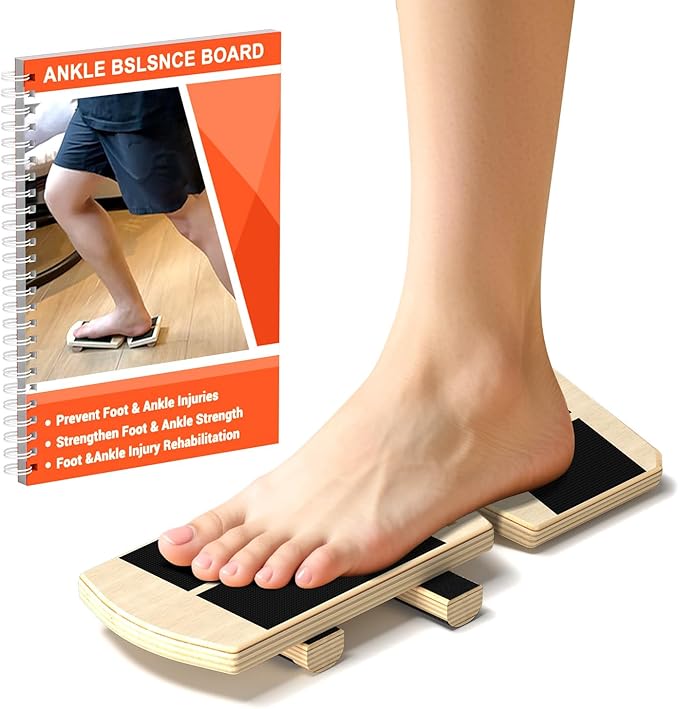 Ankle Balance Board & Ankle Strengthener - Non-Slip Axis Board Wobble Board for Physical Therapy, Fast Injury Recovery & Core Strength, 300lbs Capacity - Ideal Balance Trainer for Athletes, Seniors, Home & Gym Use