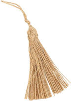 Rustic Style Natural Burlap Tassels for Crafts 6 Pieces Bracelet Necklace Home Decoration