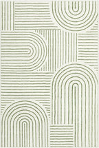 Lahome Abstract 6x9 Area Rugs, Soft Boho Rug for Living Room Bedroom, Ultra-Thin Non Slip Boho Green Washable Throw Carpet for Dining Room Office, Green