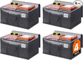 4 Pack Moving Bags Heavy Duty, Moving Boxes, Storage Bags with Zipper & Handles & Tag for College & Dorm Moving Supplies Grey Laundry Hamper Bag, Foldable Space-saving Totes (93L, Grey)