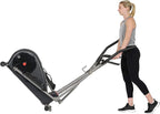 Sunny Health & Fitness Elliptical Exercise Machine, Silent Training, Long Stride Full Body Workout, Adjustable Resistance, Pulse Sensor, SunnyFit App via Bluetooth, Electric or Manual
