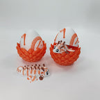Enchanted 3D Egg with Miniature Inside - Handcrafted Printed Collectible | Fantasy Decor & Gift (Baseball Dragon & Egg (Box))