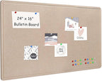 Cork Board Alternative, Decorative Foldable Felt Bulletin Board 24 * 16 Inches, Alternative Photo Board Self-Adhesive Vision Board, Decorative Pin Board (Rectangle Light Camel)