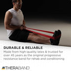 THERABAND Professional Resistance Band, Red Level 2 Medium, 5 ft Exercise Band for Physical Therapy, Strength Training, Upper and Lower Body Workouts, Yoga and Pilates