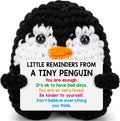 Belatelove Inspirational Crochet Doll - Funny Cute Little Handmade Crochet Doll Penguin Mother's Day Cute Birthday Graduation Gifts for Coworkers College Friends Women