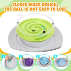 Maze Balance Board for Kids, 3 Replaceable Labyrinth Boards with 2 Balls, 20 Inch Plastic Toddler Wobble Board Rocker for Sensory Training, Non-slip Pedals, Max Load 130 Lbs