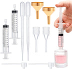 10pcs Perfume Refill Tool Kit,Plastic Perfume Dispenser Transfer Tools,Travel Refill Tool Set for Liquid Cologne Fragrance Sample Essential Oils (Golden, 10ml/10pcs)