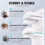 Hat Organizer for Baseball Caps, Hat Rack for Wall with Strong Adhesive Hold up to 10 Hats, Hat Hanger Holder Display for Door Closet, Cap Organizer Storage Multilayer Two Mounting Option(White)