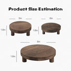 3 Pcs Wood Display Stand, Wooden Display Risers for Plant, Risers for Decor Home Kitchen (Brown, 8, 6, 5'')