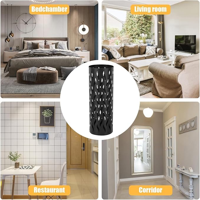 Umbrella Holder for Entryway,Metal Organizer Standing - 15x15x42cm Umbrella Stand Rack Bin - for Indoor Living Room Entryway Hallway Balcony Office Hotel Reception Lounge Restaurant