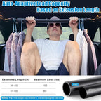 Car Travel Clothes Hanger Bar Expandable 36''-60'' Clothing Rack for Truck SUV Closet Auto-Adaptive Hanging Rod Holds Up to 150 lbs, Road Trip Garment Drying Pole For Vehicles(No Assembly Required)