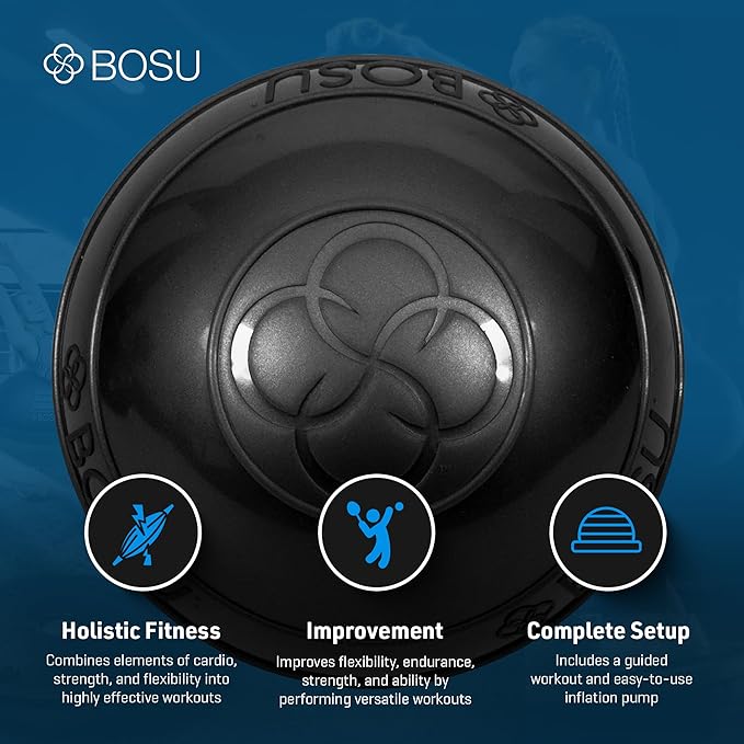 BOSU 6.5 Inch Balance Pods, Stability and Balance Exercise Workout Equipment for Home Gym, Core Training, Physical Therapy and Fitness, 2 Pack