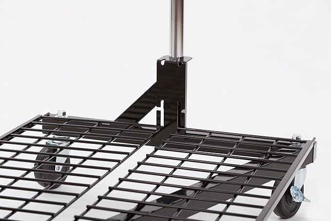 Econoco Commercial Garment Rack - Rolling Clothes Rack, Heavy Duty (Z Rack with Base Shelf, Black)