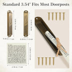 MAGICLULU 5-Pack Door Mezuzah with Kosher Scroll, Screw Mount Metal Mezuzah Case - 3.54 Inch Tall Jewish Mitzvah Mezuza Plaque for Front Doorpost Entrance, Religious Housewarming Gift