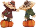 Hodao Collectible Thanksgiving Pumpkin Scarecrow Figurines Harvest Scarecrow Decoration Fall Decorations for Home Handcrafted Artistry Decor Thanksgiving Gifts Tabletop Decor