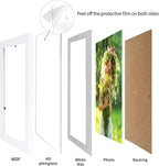 Lyeasw White 5x7 Picture Frame Set of 15, Display Pictures 4x6 with Mat or 5x7 without Mat, Multi Photo Frames for Wall Mounting or Tabletop Display
