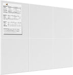 MaxGear Large Cork Board for Wall 36" x 24", White Bulletin Board, 6 Pack Felt Wall Tiles with Pushpins, Cork Boards for Office Pin Board Tack Board Cork Boards