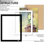 100% Solid Wood 11x17 Picture Frame Set of 2, Black Frame Display Photo 8 x 12 with Mat or 11 x 17 without Mat, 11by17 HQ Matte Black Frame for Wall - 2 Pack/Black/11 x17