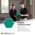 THERABAND Stability Trainer Pad, Beginner Level, Firm, Set of 2, Green Foam Balance Pad for Physical Therapy, Exercise Pad for Core Strength, Lightweight Non-Slip Balance Trainer, Portable Foam Pad for Home or Clinic Use