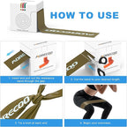 MORECOO Resistance Bands 25 Yard Roll, Level 1, 2, 3 Professional Latex Physical Therapy Band, Exercise Bands for Working Out, Pilates, Upper & Lower Body Exercises & Rehab