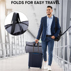 BALEINE 1PK Heavy Duty Garment Bag with Shoe Storage Travel Bag for Dresses, Suit, Coats Travel Essential (54", Grey)