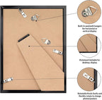 LaVie Home 4x6 Picture Frame Black Set of 10, Display 3.5x5 with Mat or 4 x 6 Without Mat Picture, Photo Frame Collage for Wall Gallery or Table Deco, Hanging or Tabletop Display