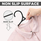 Utopia Home Clothes Hangers - Standard Plastic Hangers Space Saving - Durable Coat Hangers 50 Pack (Black)