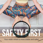 Extra Wide Yoga Wheel, Mini Yoga Wheel - Beginner Friendly Yoga Kit. More Comfortable, Stable and Safer Back Roller. Improve posture, better mobility. Ideal Home Exercise. Relieve Back Pain.