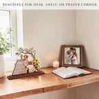 KATINAT Christian Gifts for Women, Bible Verse Desk Decor, God Says I Am Decorative Sign, Inspirational Religious Tabletop Plaque for Office Desk, Home, Prayer Room, Mother’s Day for Her