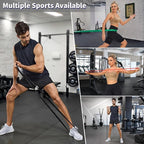 Pull Up Assistance Bands Set 5 LBS - 230 LBS, Long Resistance Bands for Pull Ups Working Out, Gym Workout Bands for Men Exercise Muscle Training and Shape Body - Carry Bag Included