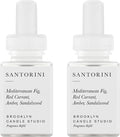 Pura & Brooklyn Candle Studio Home Scent Refill - Smart Air Diffuser - Up to 120-Hours of Luxury Fragrance per Refill - Home Essential - Clean & Safe Diffuser Fragrance - 2 Pack, Santorini