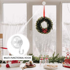 12Pcs Clear Wreath Hanger, 22LB Clear Suction Cup Hooks for Windows, Waterproof,2.75 Inch Reusable &Removable Suction Cup Hanger for Shower,Tile,Mirror,Glass Door,Bathroom,Towel,Kitchen,RV,Travel