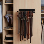 2pack Belt Hanger for Closet,Self Adhesive Belt Holder Organizer,Stainless Steel Belt Hanger Wall Mount,Tie Hanger for Closet for Belt, Scarves,Ties, Hats,Camisoles,Bras