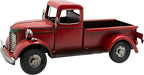 VILLAGE GIFT IMPORTERS Rustic Farmhouse-Style Decorative Red Pickup Truck | Set on Flat Surface in Your Office, Home, or Garage | Christmas Tree Farm Truck |12" x 5.5" x 5.5"