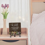 Inspirational Christian Desk Decor, Be Still And Know That I Am God Rutsic Sign, Desk Decorations For Office Home Living Room Bathroom, Eucalyptus Shelf Decor, Wooden Plaque With Stand (06)