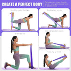 HPYGN 3 Levels Non-Latex Exercise Bands for Physical Therapy & Yoga, Professional Resistance Bands Set for Working Out, Strength Training, Pilates & Rehab, TPE Elastic Stretch Bands for Seniors, Women