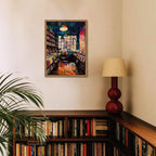 Vintage Album Record Wall Art Retro Album Cover Record Store Wall Painting Decor Modern Trendy Music Poster Canvas Prints for Living Room Bedroom Dorm 16x24 inch Wood Framed