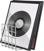 AceOrbit Metal Magazine Rack Holder, 304 Stainless Steel Metal Vinyl Record Stand Holder Record Book Stand Multipurpose Storage Display for Album Lps Magazine File Organizer Living Room Bedroom Office