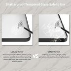 LOAAO 40X32 Inch Black Metal Framed Bathroom Mirror for Wall, Matte Black Bathroom Vanity Mirror Farmhouse, Large Rounded Rectangle Mirror, Anti-Rust, Tempered Glass, Hangs Horizontally or Vertically