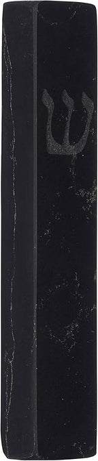 A&S Mezuzot Quartz Mezuzah Case with Engraved Shin Design Easy Peel and Stick Judaica Door Mezuza (Black Quarts, 7 Inches)