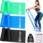 RENRANRING Resistance Bands for Working Out, Exercise Bands for Physical Therapy, Stretch, Recovery, Pilates, Rehab, Strength Training and Yoga Starter Set