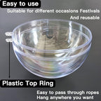 Jishi 10pk Clear Plastic Christmas Ornaments for Crafts Fillable DIY Christmas Ornaments Balls 60mm Acrylic Ornaments for Christmas Tree Decorations, Hanging Christmas Decorations Home Decor Supplies